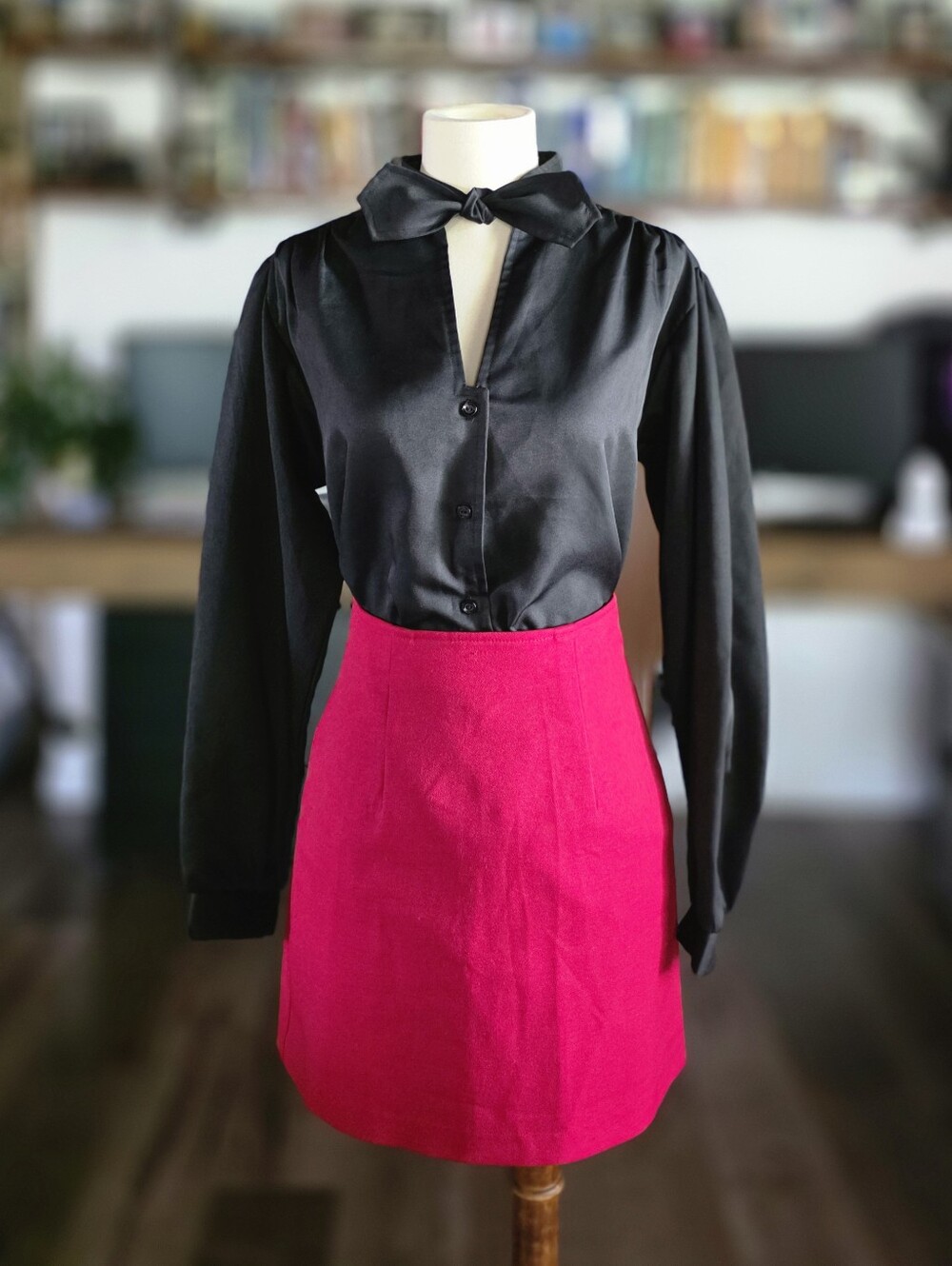 Vintage Jack Winter Blouse W/ Tie